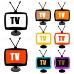 Analogue Television Icons 8 Pack